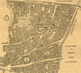 Quartieri di Broad Street e Cornhill, 1897
