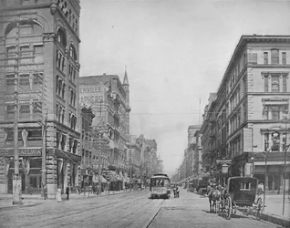 Broadway, a nord da Chestnut Street, St. Louis, c1897