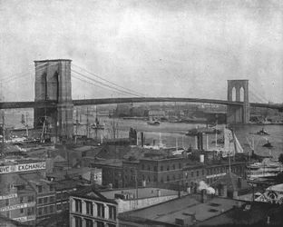Ponte di Brooklyn, New York, USA, c1900