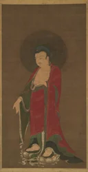 Buddha Amitabha discende dalla sua Terra Pura, fine XIII secolo