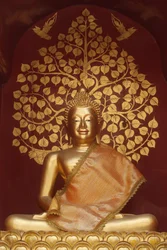 Statua del Buddha nel Wat Phan On, Chiang Mai, Thailandia