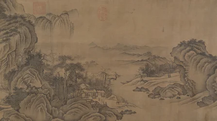 Templi buddisti tra montagne autunnali, XIV secolo