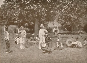 Musicisti birmani e ballerini Pwe, 1900