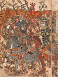 Missione di Burzuya Folio 5v, 6r da un Kalila Wa Dimna di Bidpai, XVIII secolo