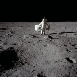 Buzz Aldrin alla Base della Tranquillità