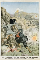 Cameramen sotto il fuoco mentre filmano nella Prima Guerra Balcanica, 1912