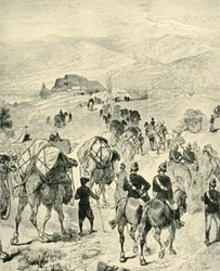 Campo del generale Roberts a Thal sul fiume Kuram, 1901