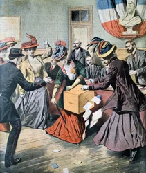 Campagna per il suffragio femminile in Belgio, 1908