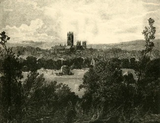 Cattedrale di Canterbury, da nord-est, 1890