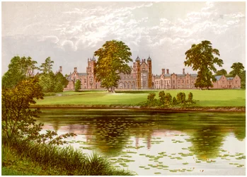 Capesthorne, Cheshire, casa della famiglia Davenport, c1880