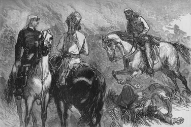 Capitano Hope Johnstone che Porta Notizie della Cattura, c1880