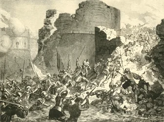 La cattura di Calais da parte dei francesi sotto il Duca di Guisa, 1558, 1890