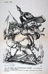 Caricatura di Guglielmo I di Prussia, guerra franco-prussiana, 1870-1871