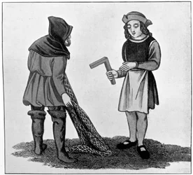 Carpentiere e pescatore, XV secolo, 1910