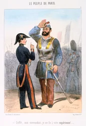 Cartone animato relativo alla Comune di Parigi, anni 1870