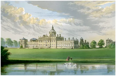 Castello Howard, Yorkshire, casa del Conte di Carlisle, c1880