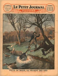 Catturare oche con una canna da pesca, 1929