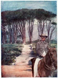 Cecil Rhodes, imprenditore e statista sudafricano nato in Inghilterra, c1900