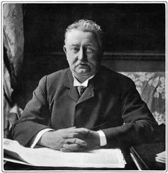 Cecil Rhodes, imprenditore e statista sudafricano nato in Inghilterra, c1901