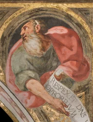 Navata centrale, Prima campata nord, Busto con profeta, Dettaglio, Cattedrale di Santa Maria Assunta, Cattedrale, Cremona, Lombardia, Italia (foto)