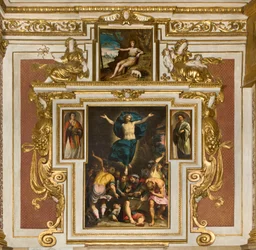 Cappella della Madonna del Popolo, seconda campata lato sud, Giovan Battista Trotti detto il Malosso, Resurrezione 1594, Bernardino Campi, San Giovanni nel deserto 1569, Cattedrale di Santa Maria Assunta, Duomo, Cremona, Lombardia, Italia