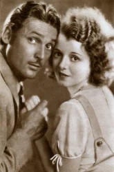 Charles Farrell e Janet Gaynor, attori americani, 1933