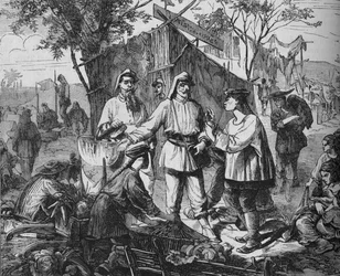 Commercianti cinesi nel campo degli alleati, c1880