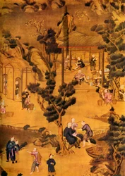 Carta da parati cinese nella banca Coutts, XVIII secolo, 1934