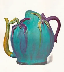 Vaso da vino cinese con smalti colorati