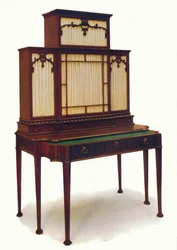 Secretaire Libreria in Mogano Chippendale, metà XVIII secolo