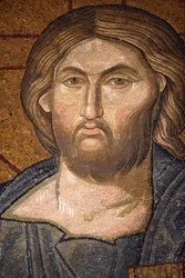 Mosaico di Gesù Pantocratore nel museo della chiesa di Chora, Istanbul, Turchia