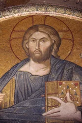 Museo della chiesa di Chora: mosaico di Gesù Pantocratore, Istanbul, Turchia