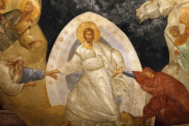 Museo della chiesa di Chora: affresco della Resurrezione, Istanbul, Turchia