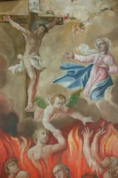 Chiesa di Saint-Nicolas de Veroce. Crocifissione, Saint Nicolas de Veroce, Francia