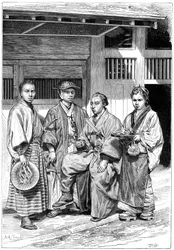 Cittadini di Tokyo, Giappone, 1895