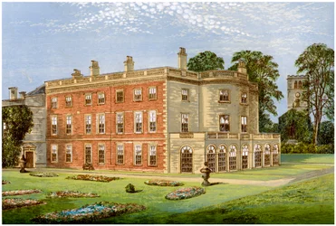 Clifton Hall, Nottinghamshire, casa del baronetto Clifton, c1880