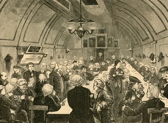 Cogers Hall, da una vecchia stampa