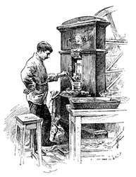Pressa per coniare alla Zecca Reale, Londra, 1891