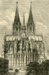 Cattedrale di Colonia, da est, 1890