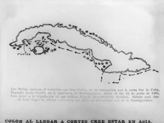 Colombo quando Cortes arrivò a Cuba, XV secolo, anni 1920