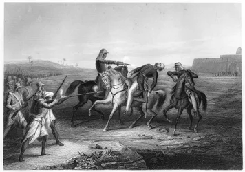 Il colonnello Platt ucciso dai ribelli a Mhow, c1860