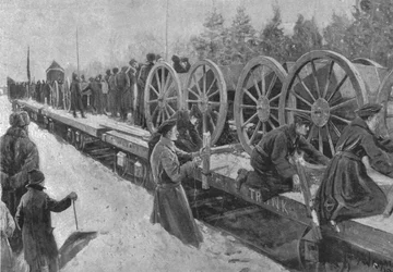 Truppe coloniali per il Sudafrica, 1900: Artiglieria canadese in partenza da Ottawa, 1901