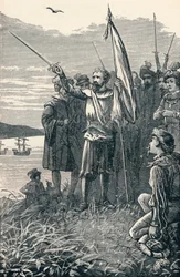 Colombo prende possesso di San Salvador per la Spagna, 1904