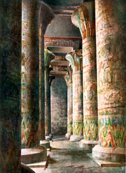 Colonne, Tempio di Horus, Edfu, Egitto, XX secolo