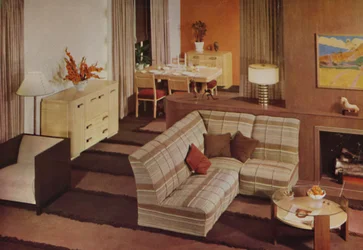 Sala da pranzo-soggiorno combinata a New York, 1938