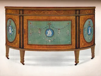 Comò a forma di lunetta, c1775