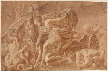 Copia dopo il risveglio di Giunone di Primaticcio, dopo il 1535