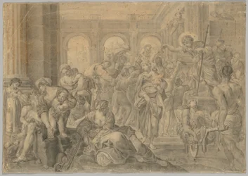 Copia di San Rocco che dà l