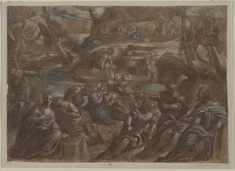 Copia dei Figli di Israele che raccolgono la manna di Tintoretto, dopo il 1594