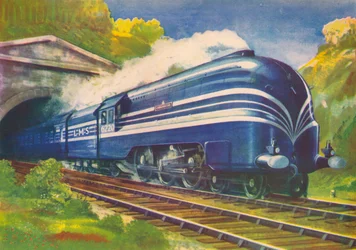 Coronation Scot, L.M.S., in partenza dal tunnel di Watford, 1940